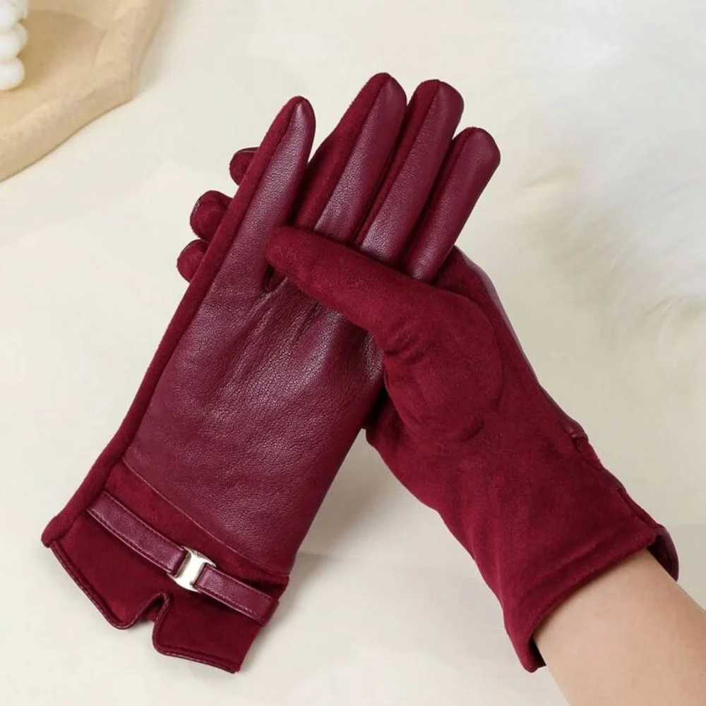 1pair Women's Burgundy Solid Color Casual Elegant Polyester